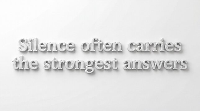 Inspirational quote about the power of silence