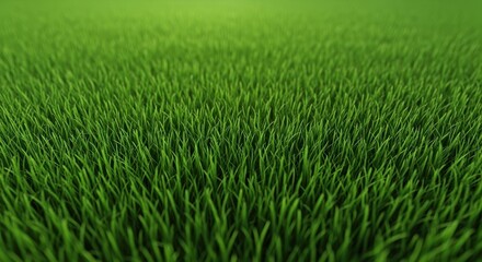 Obraz premium Perfectly manicured emerald green lawn, close-up shot showing healthy blades of grass, ideal for backyard backgrounds or outdoor themes, natural, maintained, perfect