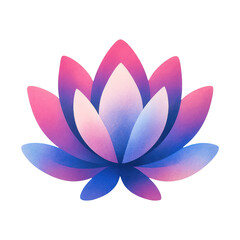 Fototapeta premium PNG Gradient lotus flower illustration