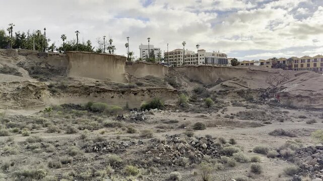 Winter Urban Ravine Barranco de Troya in Costa Adeje Tenerife