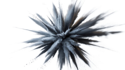 black dust dirt powder explosion image isolated on transparent background