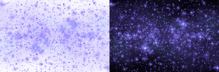 Fototapeta premium Stars glitter particles abstract purple background