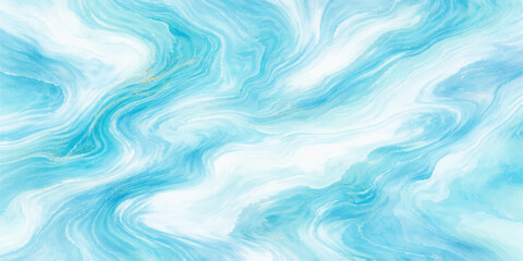 Obraz premium An abstract blue background features soft flowing liquid waves and a smooth silk texture with a digital swirl pattern for a wavy light motion design