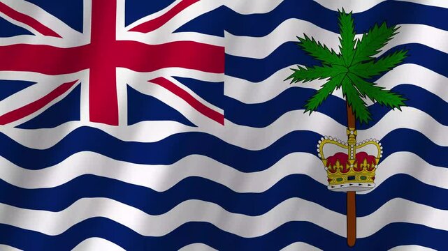 Flag of the British Indian Ocean Territory Waving, 4K Background