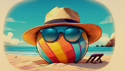 summer vacation on the beach