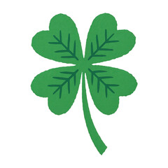Fototapeta premium PNG Lucky green four-leaf clover