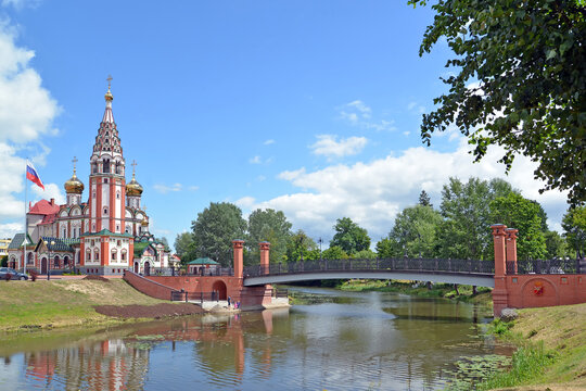KALININGRAD REGION, RUSSIA. Church of All Saints in memory of those who fell during the First World War on the banks of the Pissa River. Gusev City