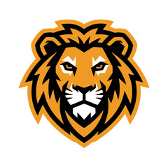 Obraz premium Bold lion logo with stylized geometric and athletic design elements