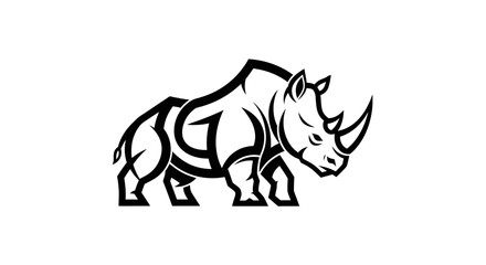 Rhino silhouette vector graphic © Topscor