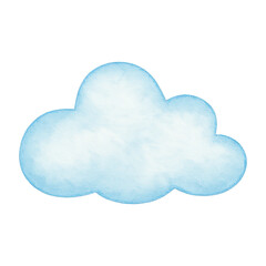 Obraz premium PNG Soft watercolor cloud illustration.