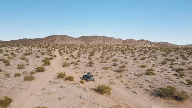 UTV Offroad Car Racing in the open desert