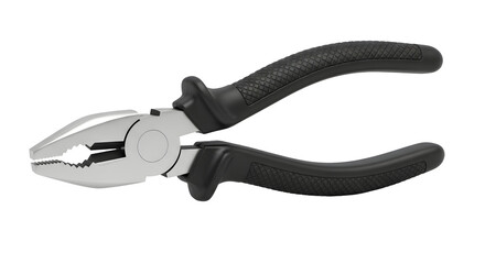 Obraz premium Close-up of a pair of pliers, an essential tool for various tasks, showcasing its metal and black handle detail