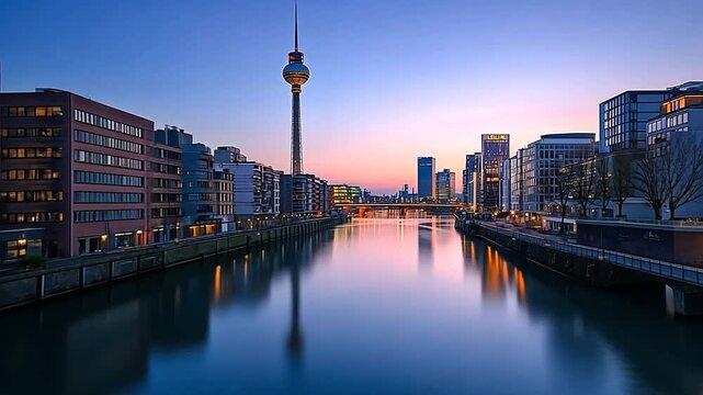 d&uuml;sseldorf city germany landscape video