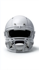 Fototapeta premium White American football helmet isolated on a neutral background 