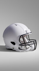 Fototapeta premium White American football helmet isolated on a neutral background 