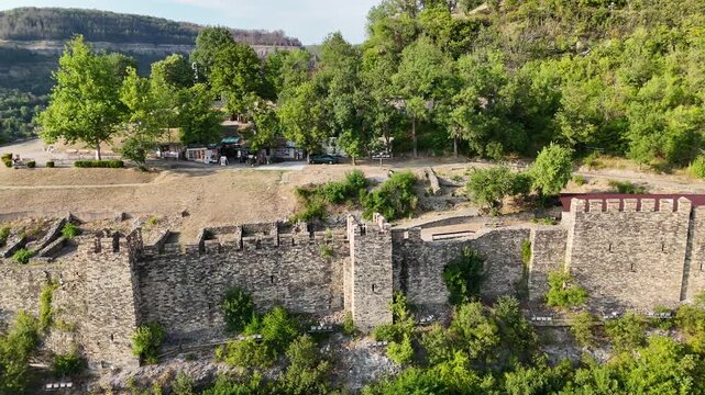 Fortified stone walls of Tsarevets Fortress