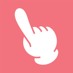 Obraz premium 指差しハンドサインのカラーアイコン