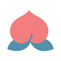 Obraz premium 桃のカラーアイコン