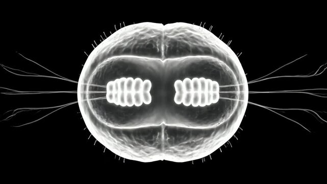 Cell Division Microscopic View.
