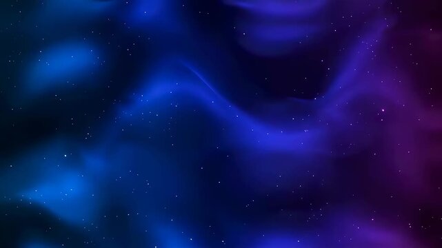 Abstract purple and blue nebula background with star field. Dynamic galaxy space pattern for sci-fi, cosmic, or futuristic concepts.
