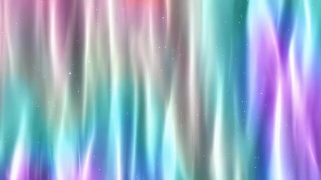 Flowing holographic aurora gradient abstract motion background video loop with particles. Moving light waves for cosmic and futuristic design.