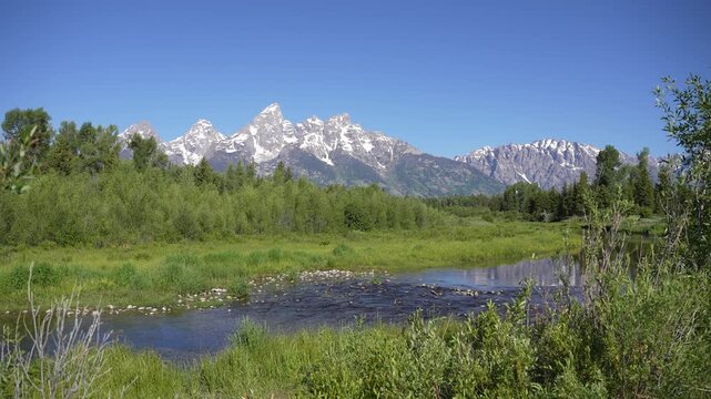 Beautiful Grand teton with river
