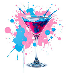 cocktail with splashes 