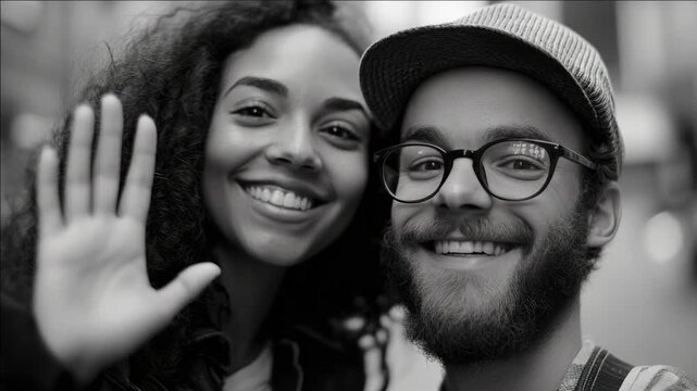 Friends enjoying a day out in the city.