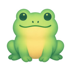 Fototapeta premium PNG Cute cartoon frog illustration.