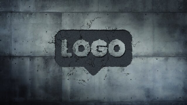 Concrete Breaking Smash Icon Cracking Logo Reveal 