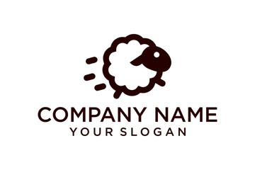 Obraz premium Running Sheep Logo Design for Company Branding