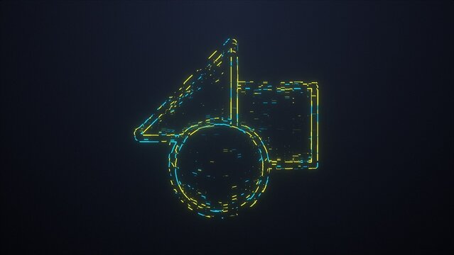 Neon Glitch Distort Glow Outline Transition Change Logo Reveal