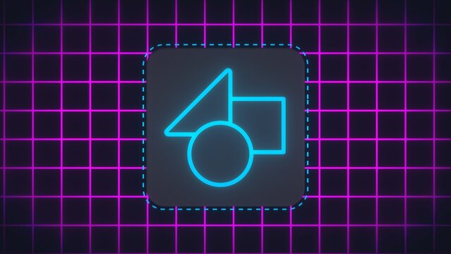 Neon Glowing Lines Search Box Logo Reveal