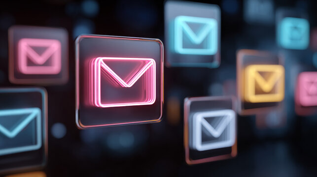 New email notification concept for business email communication.