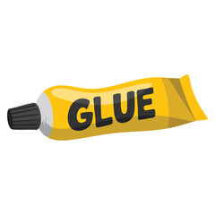 Illustration of glue tube on white background vector artwork suitable for stationery craft adhesive school supplies DIY projects and creative design themes
