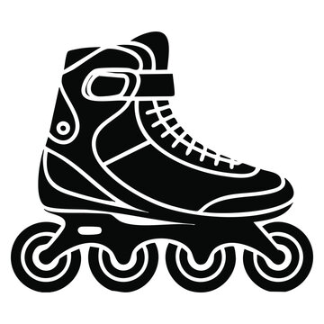 Inline skates icon vector isolated clean sport graphic suitable for roller skating fitness activities transportation leisure and active lifestyle themed designs