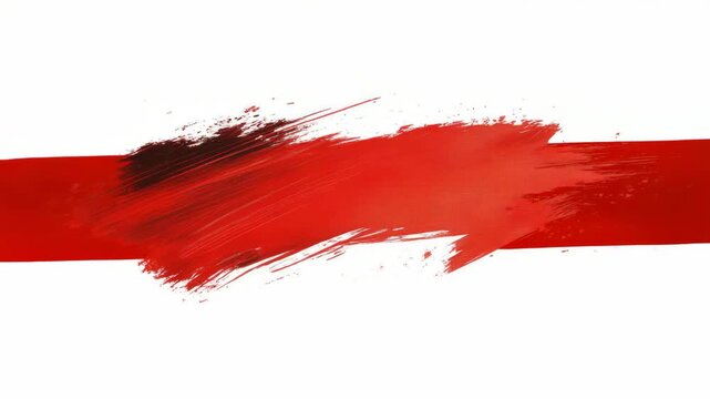 Texture of red paint splatters on a white background.