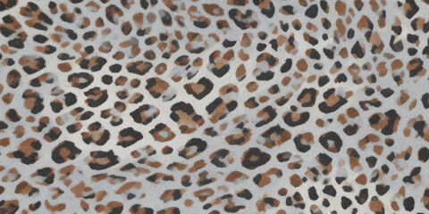 A close up view of a textured surface displaying a classic leopard or cheetah print pattern © Nasrin