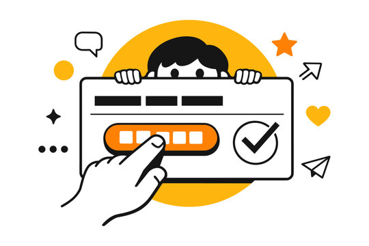Person entering secure code in online form with verification icon