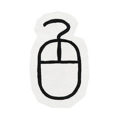 PNG Minimalist computer mouse illustration.