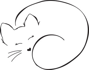 Cat Outline Vector