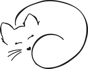 Cat Outline Vector