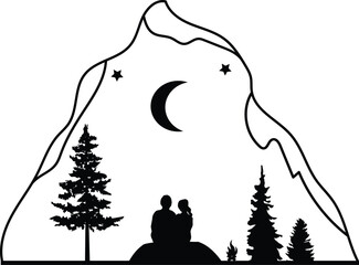 Vector Romantic Couple