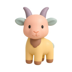 Fototapeta premium PNG Cute cartoon goat figurine