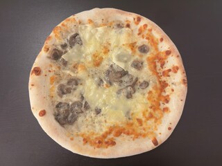 pizza on a white background