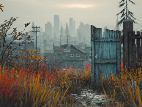 Realistic Scene That Feels Visually Paradoxical Urban Ruins Atmospheric