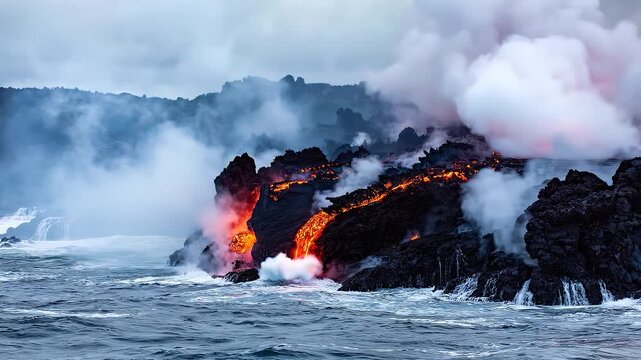 Lava flow in Hawa&iuml;