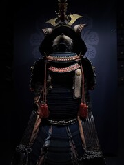 vintage samurai guard cover aging  300 years