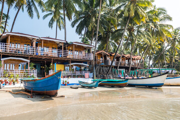 palolem beach on a sunny day, india	
