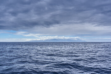 Atlantic Ocean and La Gomera island